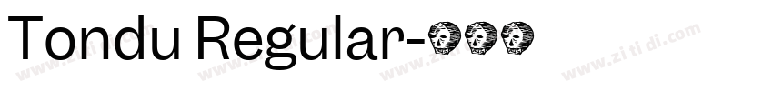 Tondu Regular字体转换